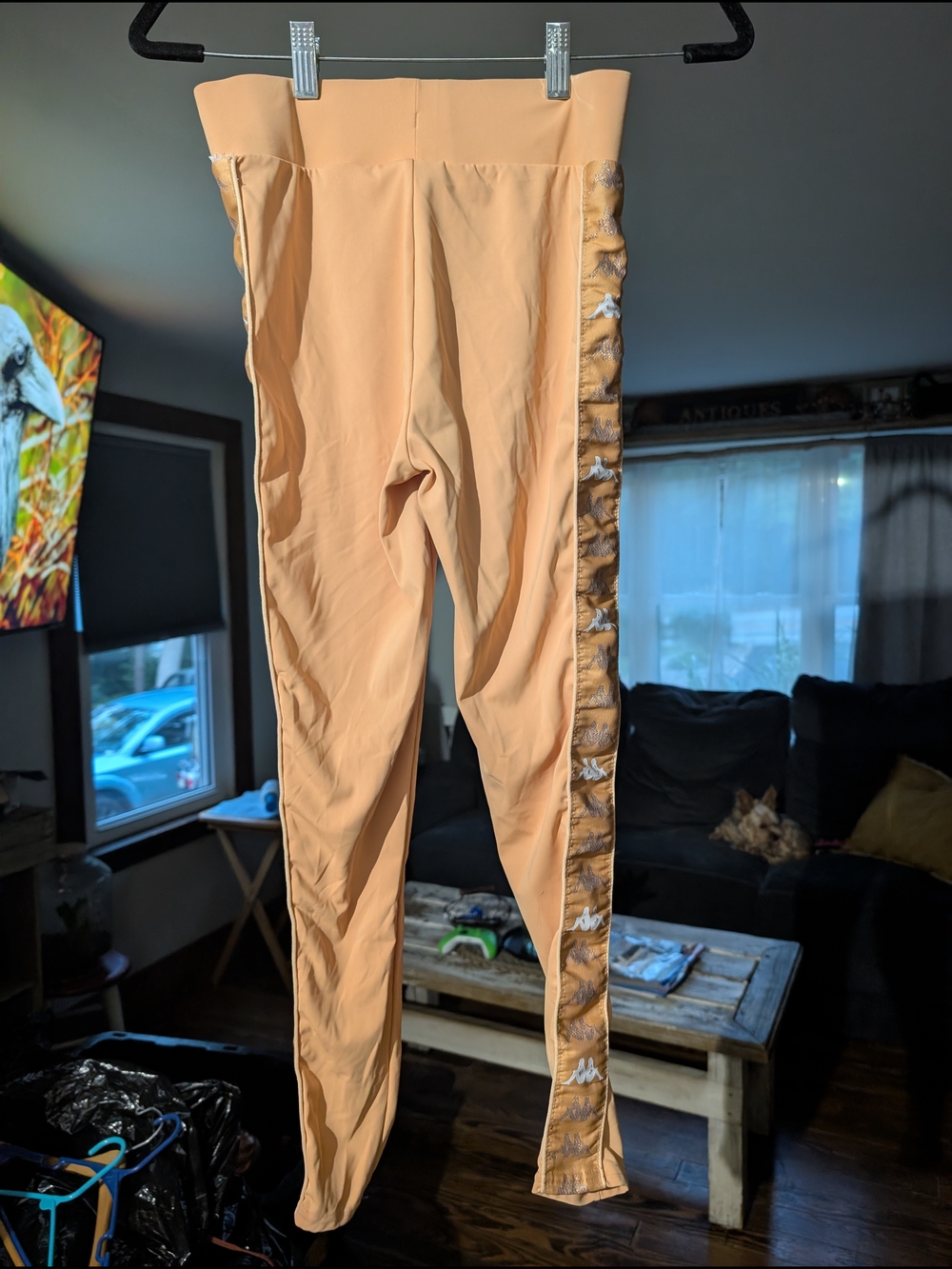 Kappa Peach High-Waist Active Leggings with Side Logo Tape
